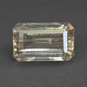 Scapolite naturale multicolore da 8,96 ct, taglio smeraldo, trasparente