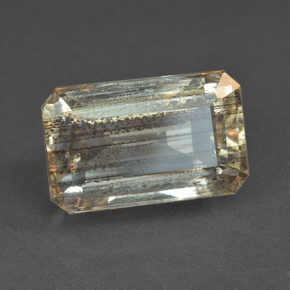Scapolite naturale multicolore da 8,96 ct, taglio smeraldo, trasparente