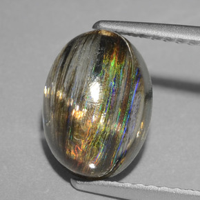 Scapolite Arcobaleno colorato naturale da 3.12 ct, Taglio ovale, Trasparente