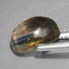 Scapolite Arcobaleno colorato naturale da 3.12 ct, Taglio ovale, Trasparente