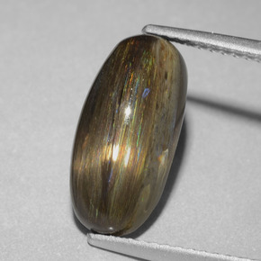 Scapolite naturale multicolore da 3,58 ct, taglio ovale, traslucido