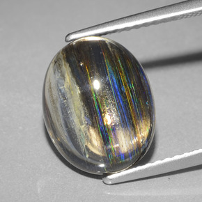 Scapolite Arcobaleno colorato naturale da 4.98 ct, Taglio ovale, Trasparente