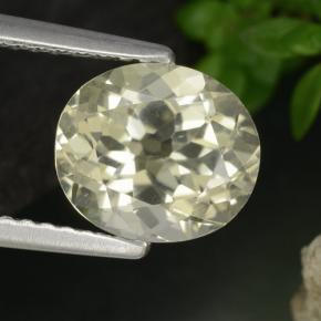 Scapolite naturale giallo da 1,84 ct, taglio ovale, VVS-VS