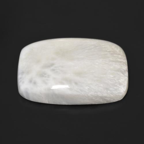 Scolecite Bianco naturale da 37.60 ct, Taglio a cuscino, Opaco
