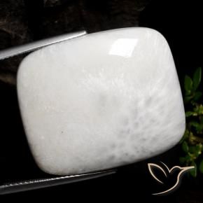 Scolecite Bianco chiaro naturale da 30.85 ct, Cuscino, Opaco