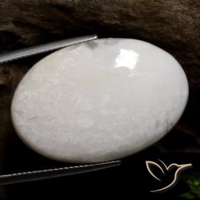 Scolecite Bianco chiaro naturale da 26.64 ct, Ovale, Opaco