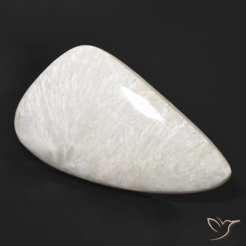 Scolecite Bianco chiaro naturale da 38.19 ct, Taglio a fantasia, Opaco
