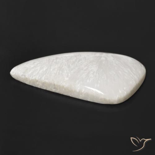 Scolecite Bianco chiaro naturale da 38.19 ct, Taglio a fantasia, Opaco