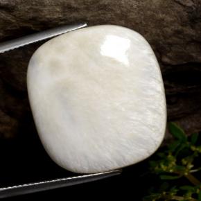 Scolecite Bianco naturale da 21.21 ct, Taglio a cuscino, Opaco