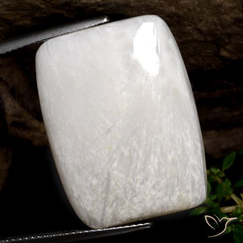25.44ct Naturale Bianco caldo Scolecite, Cuscino, Opaco