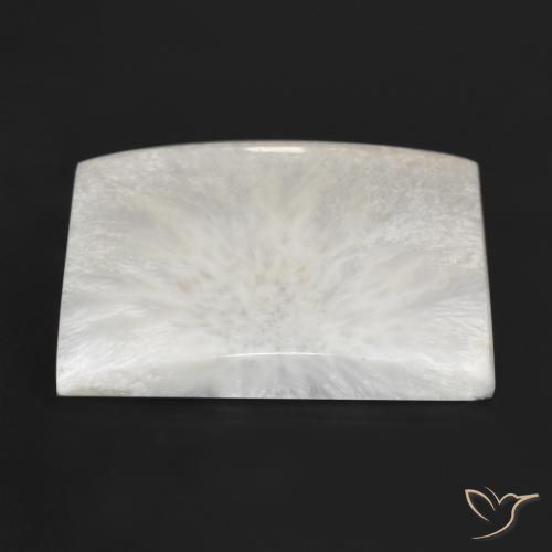 Scolecite Bianco crema naturale da 79.97 ct, Quadrato, Opaco