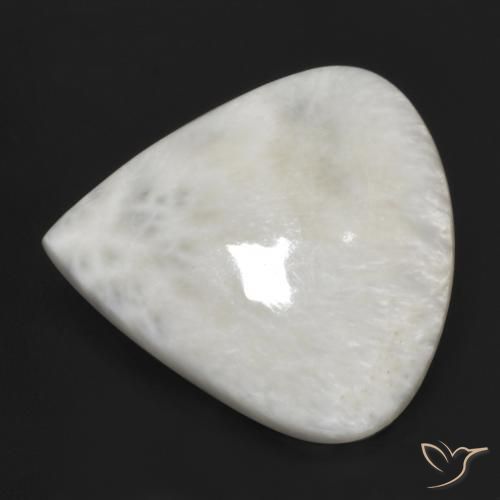 Scolecite Bianco naturale da 21.56 ct, Forma a pera, Opaco