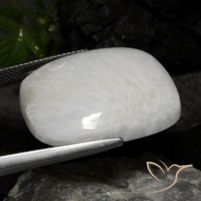 Scolecite Bianco grigiastro chiaro naturale da 23.86 ct, Cuscino, Opaco