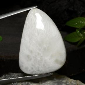 Scolecite naturale bianco da 20,10 ct, forma fantasia, opaco