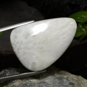 Scolecite naturale bianco da 20,10 ct, forma fantasia, opaco