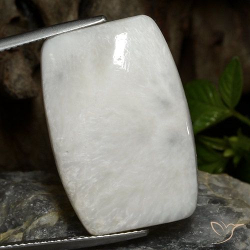 18.97ct Naturale Bianco grigiastro chiaro Scolecite, Taglio a fantasia, Opaco