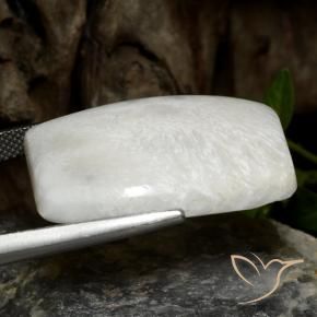 Scolecite Bianco grigiastro chiaro naturale da 18.97 ct, Taglio a fantasia, Opaco