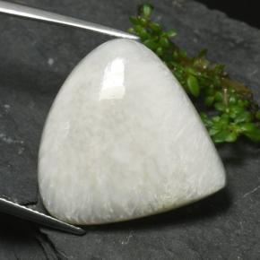 Scolecite Bianco naturale da 17.14 ct, Forma a pera, Opaco