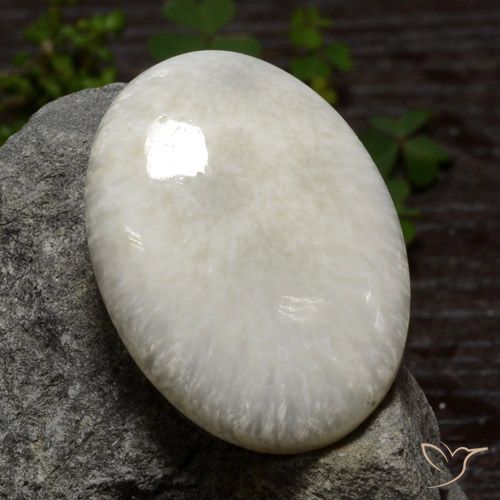 30.79ct Naturale Bianco Scolecite, Ovale, Opaco