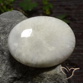 Scolecite Bianco naturale da 30.79 ct, Ovale, Opaco