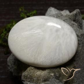 Scolecite Bianco caldo naturale da 33.75 ct, Ovale, Opaco
