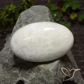 Scolecite Bianco chiaro naturale da 29.06 ct, Taglio ovale, Opaco