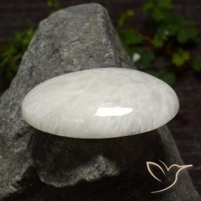 Scolecite Bianco chiaro naturale da 29.06 ct, Taglio ovale, Opaco