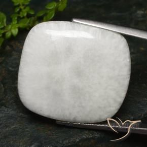 Scolecite Bianco caldo naturale da 27.39 ct, Cuscino, Opaco