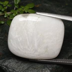 Scolecite Bianco caldo naturale da 19.86 ct, Taglio a cuscino, Opaco