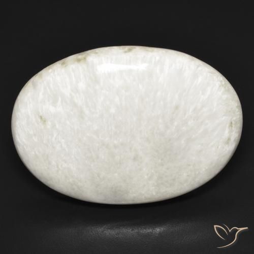 25.44ct Naturale Bianco chiaro Scolecite, Ovale, Opaco