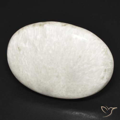 Scolecite Bianco chiaro naturale da 25.44 ct, Ovale, Opaco