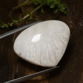 Scolecite Bianco naturale da 19.99 ct, Forma a pera, Opaco
