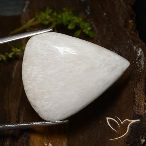 Scolecite Bianco chiaro naturale da 26.24 ct, Forma a pera, Opaco