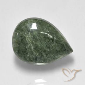 Serafinito Medium Green  naturale da 8.09 ct, Forma a pera, Opaco