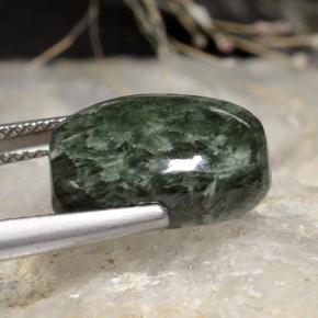Serafinito Verde naturale da 6.02 ct, Taglio a cuscino, Opaco