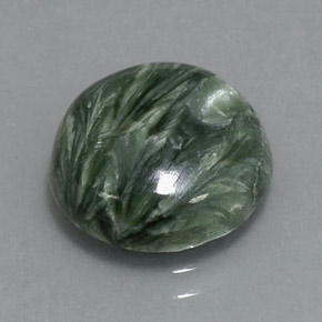 Serafinito Verde naturale da 4.27 ct, Taglio rotondo, Opaco