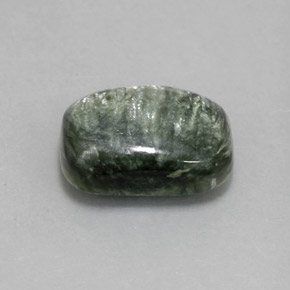 Serafinito Verde naturale da 5.34 ct, Taglio a cuscino, Opaco