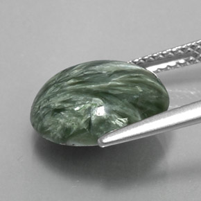 Serafinito Verde naturale da 4.56 ct, Taglio rotondo, Opaco