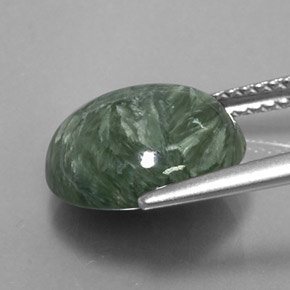 Serafinito Verde naturale da 4.84 ct, Taglio rotondo, Opaco