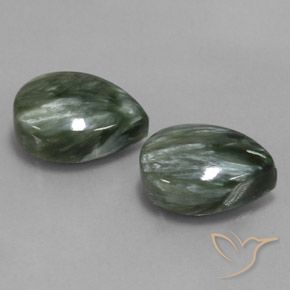 Gemme di Serafinito Verde naturale da 11.90 ct, Forma a pera, Opaco