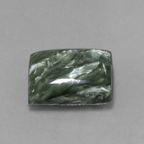 Serafinito Verde naturale da 6.90 ct, Taglio a baguette, Opaco