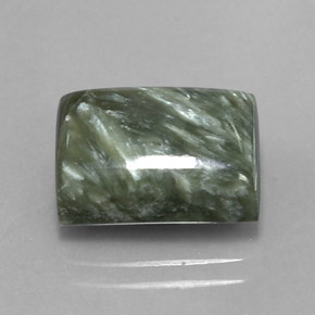 Serafinito Verde naturale da 7.85 ct, Taglio a baguette, Opaco
