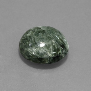 Serafinito Verde naturale da 10.67 ct, Taglio rotondo, Opaco