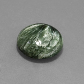 Serafinito Verde naturale da 10.47 ct, Taglio rotondo, Opaco