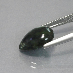 Serafinito Verde naturale da 4.00 ct, Forma a pera, Opaco