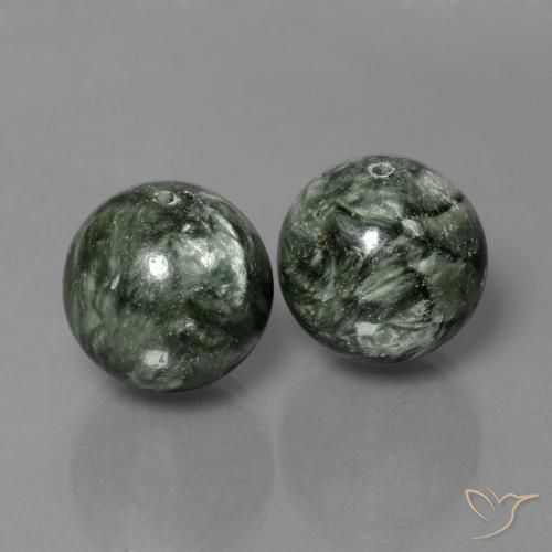 Gemme di Serafinito Verde naturale da 38.39 ct, Sfera, Opaco