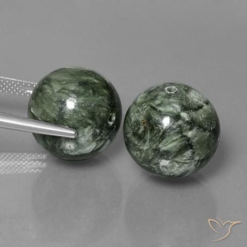 Gemme di Serafinito Verde naturale da 38.39 ct, Sfera, Opaco