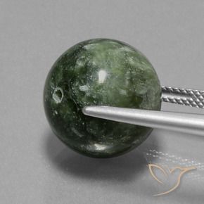 Serafinito Verde terroso naturale da 19.22 ct, Sfera, Opaco