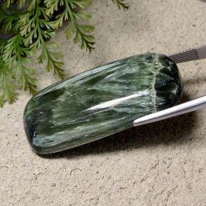 Serafinito Verde multicolore naturale da 76.31 ct, Taglio a cuscino, Opaco