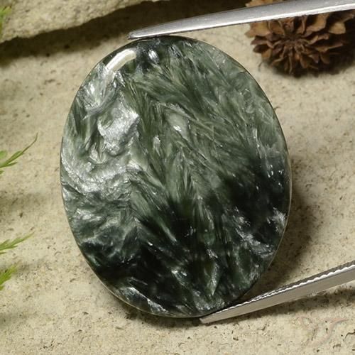 Serafinito Multicolore naturale da 37.98 ct, Taglio ovale, Opaco